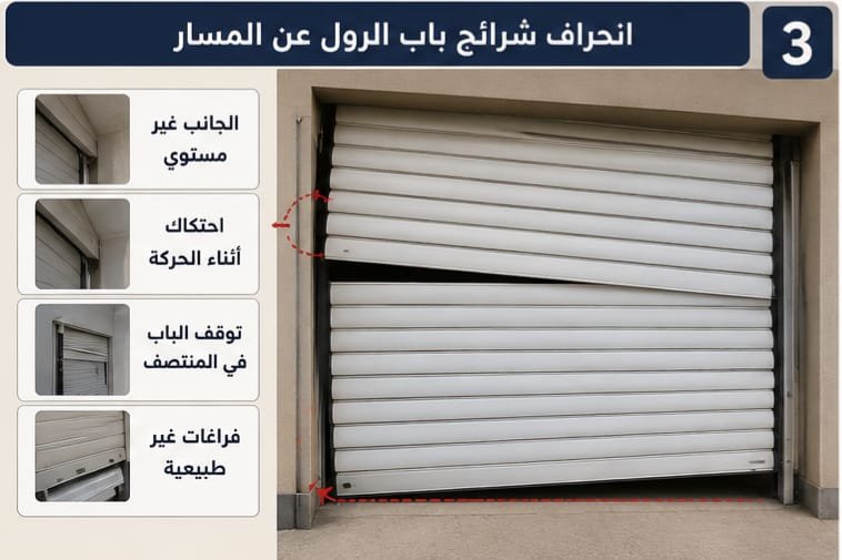 انحراف شرائح باب الكراج الرول عن المسار