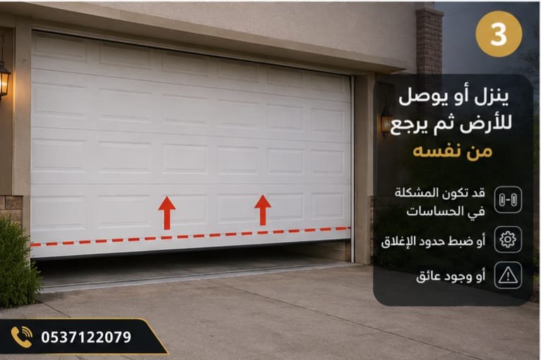 باب الكراج ينزل ويرجع من نفسه