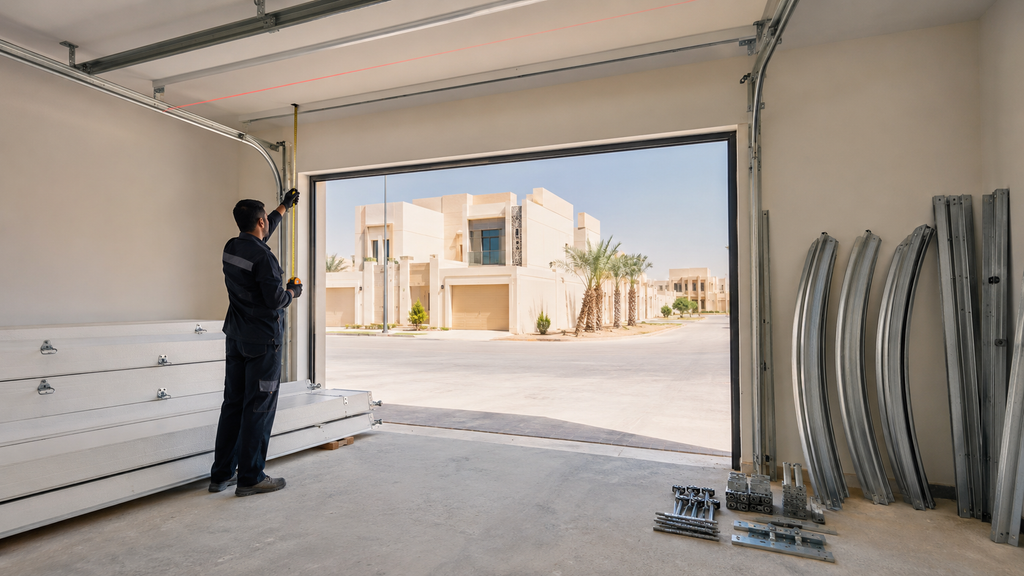 قياس فتحة الكراج قبل تركيب الباب الأمريكي